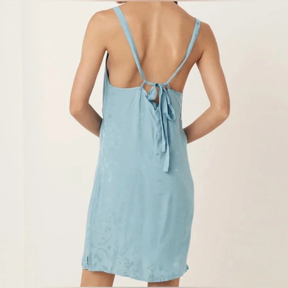 Spell Light Blue Satin Chemise size Small NWT‎